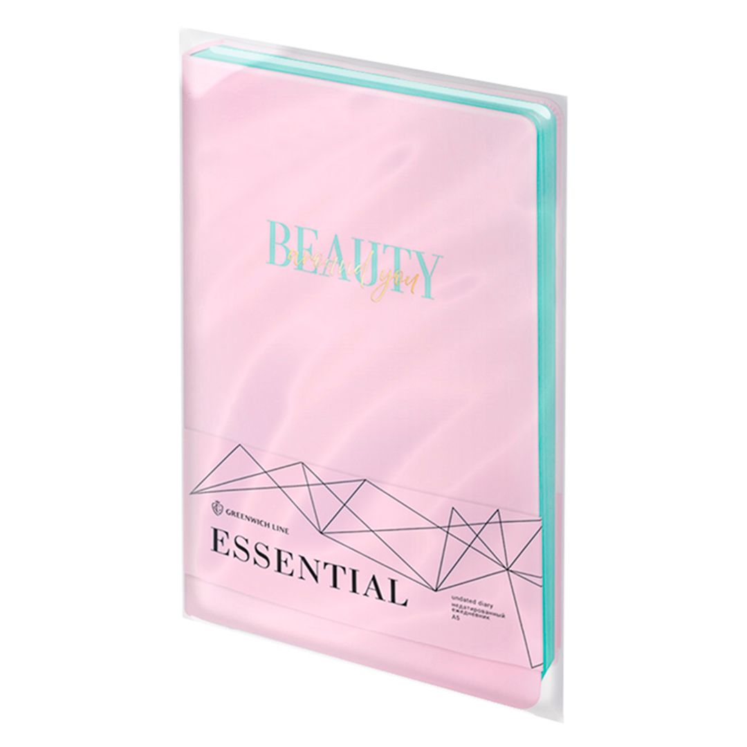 Ежедневник недатированный Greenwich Line "Essential. Pink", A5, 136 л., кожзам, цв. срез / Ежедневники недатированные №10