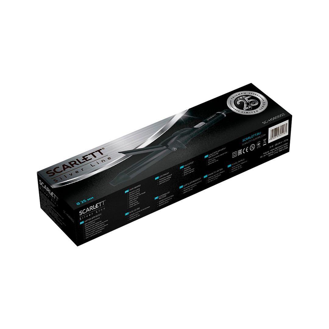 Щипцы Scarlett SC-HS60502, 34Вт, 25мм, термоизолированный наконечник, керамика, черный / null №2
