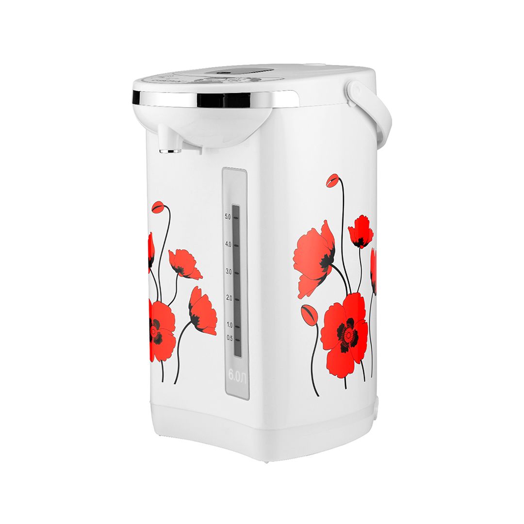 Термопот Centek CT-1081, сталь, 6 литра, 750 Вт, белый / Термопоты	