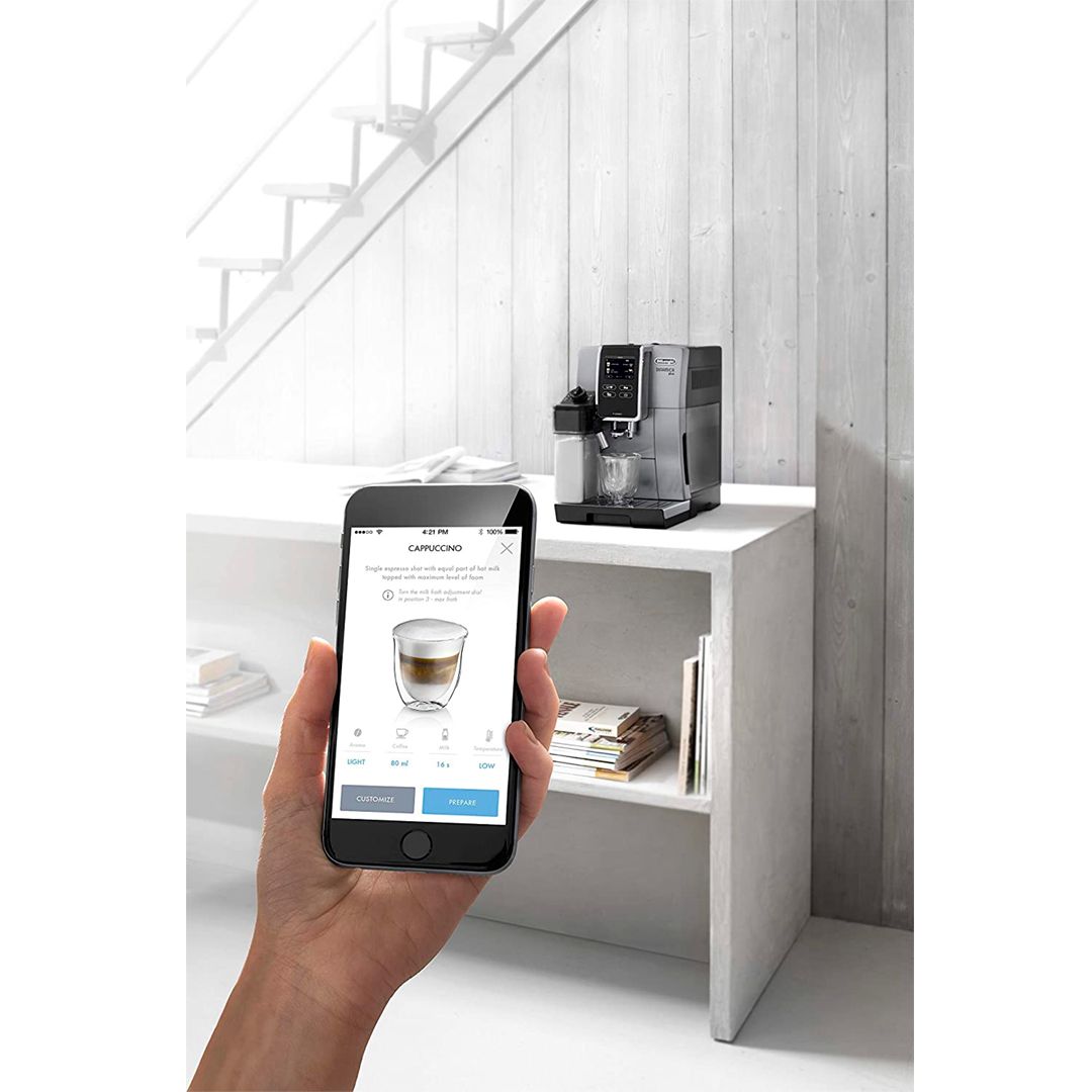 Кофемашина DeLonghi Dinamica Plus ECAM 370.85.SB, зерновой и молотый, серебристая / Кофемашины	 №5