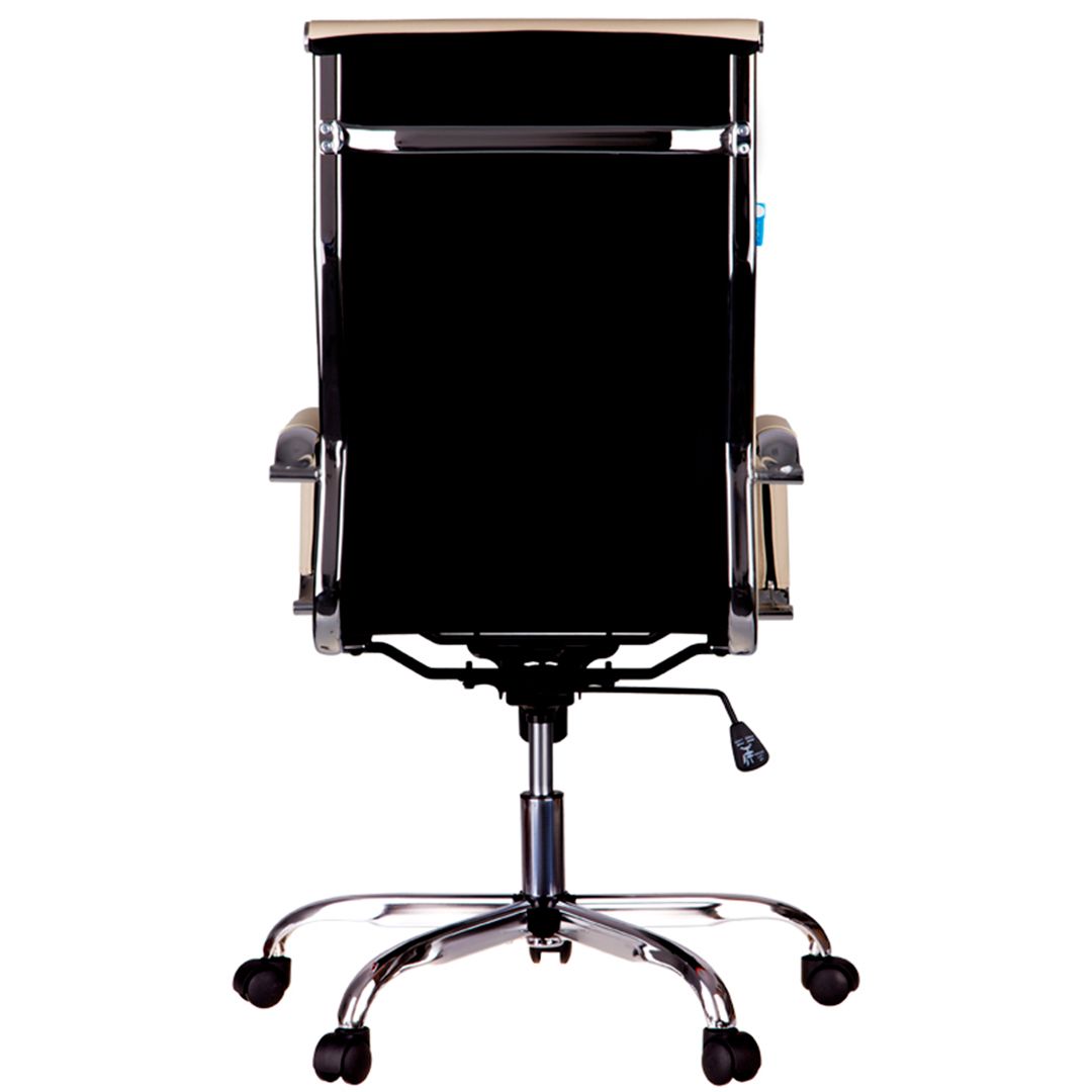 Кресло для персонала Helmi HL-E17 "Slim", экокожа бежевая, хром / Кресла для персонала №4