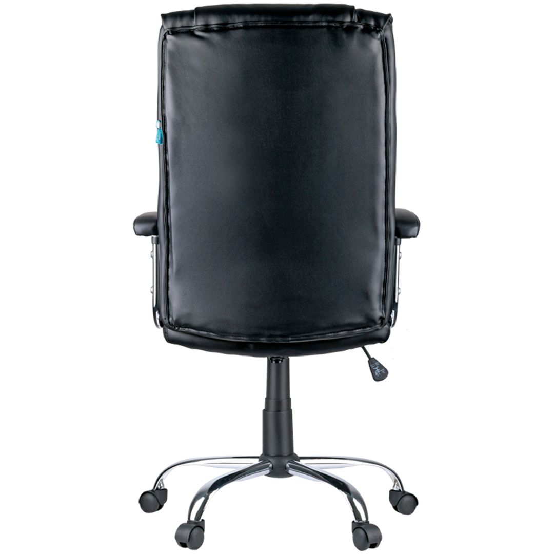 Кресло для персонала Helmi HL-E04 "Split", экокожа черная, хром / Кресла для персонала №4