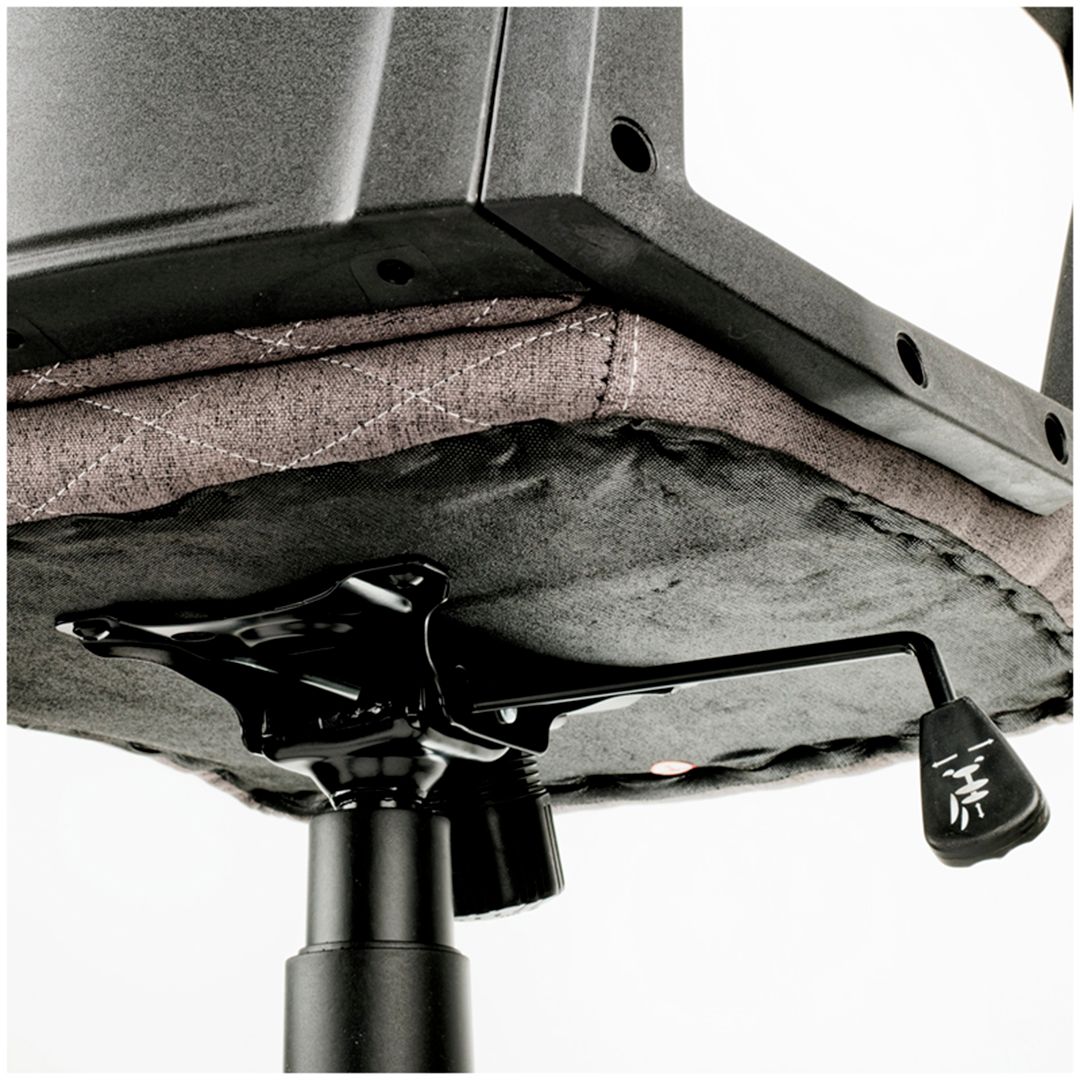 Кресло для персонала Helmi HL-M05 "Ambition", ткань серая, пластик черный / Кресла для персонала №8