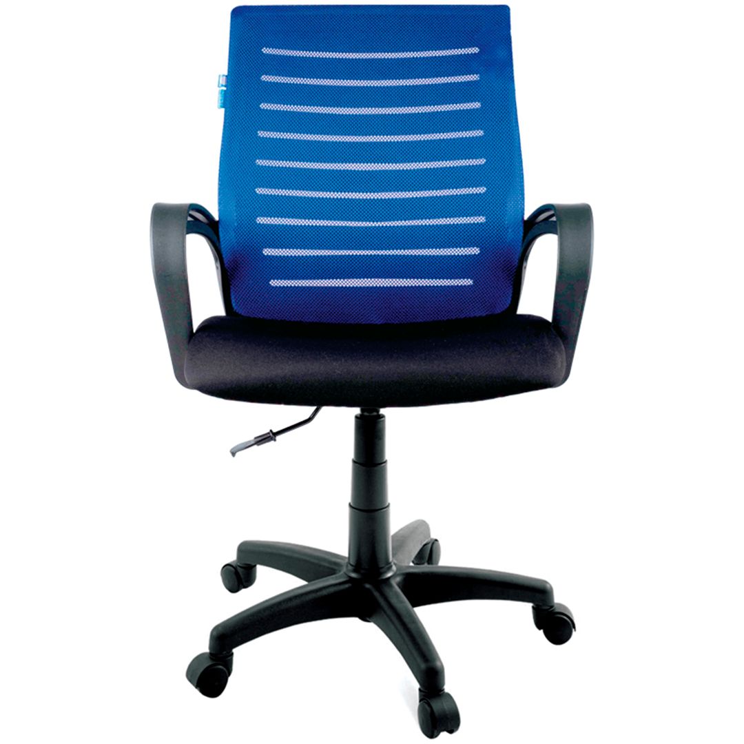 Кресло для персонала Helmi HL-M16 R "Vivid", ткань, сетка синяя, черное / Кресла для персонала №2