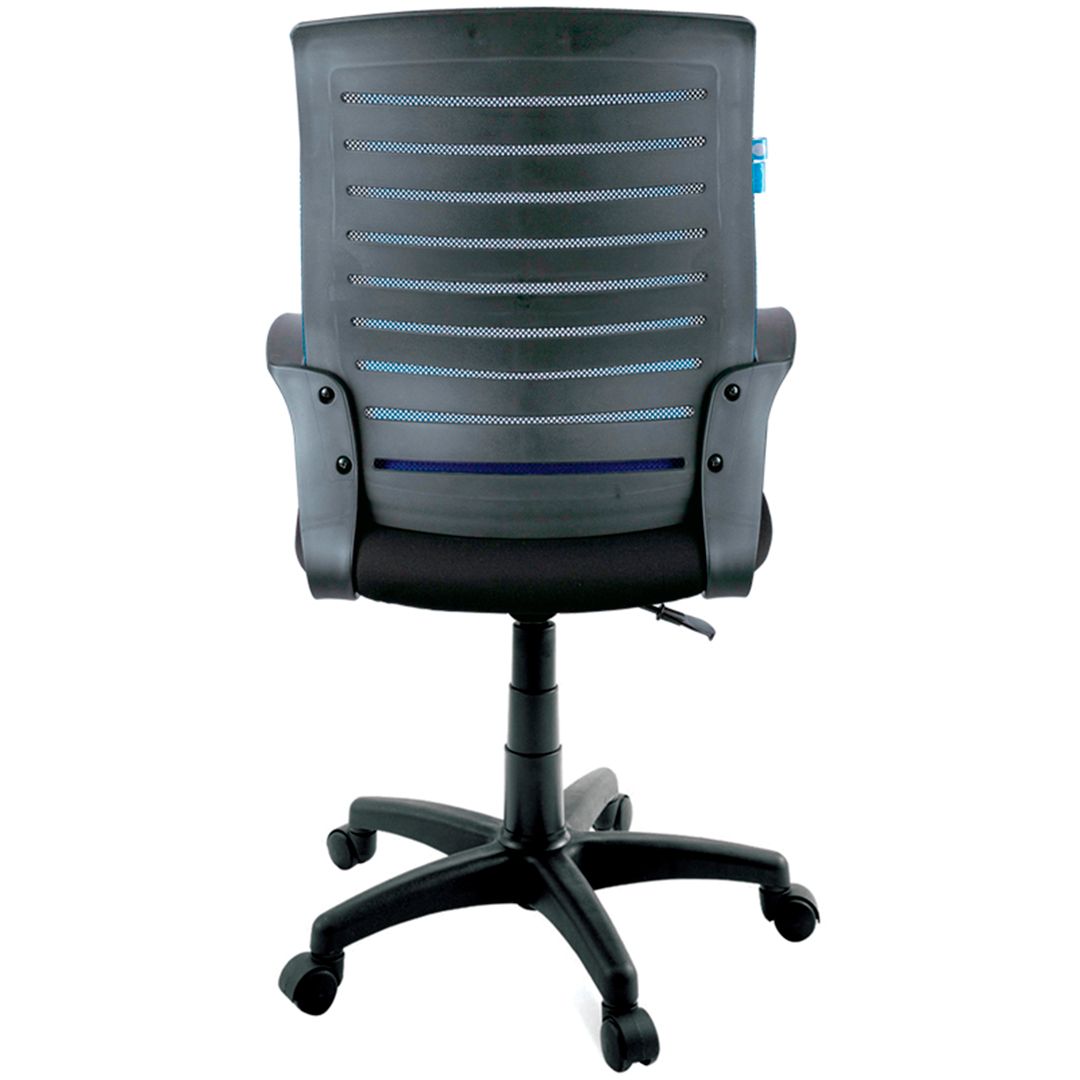 Кресло для персонала Helmi HL-M16 R "Vivid", ткань, сетка синяя, черное / Кресла для персонала №4