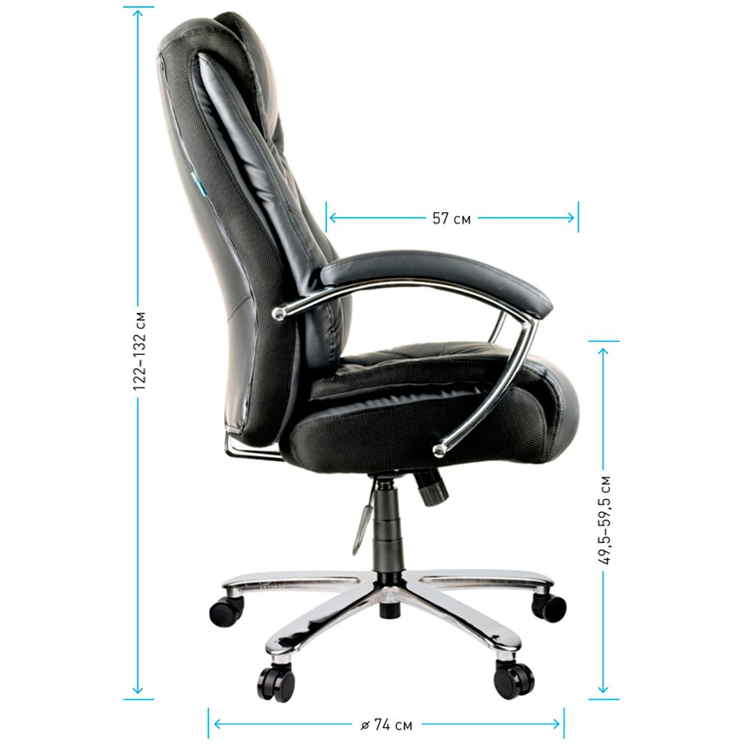 Кресло для руководителя Helmi HL-ES05 "Springs", экокожа, черное / Кресла для руководителей №10