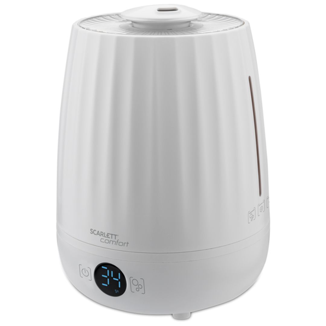 Увлажнитель воздуха Scarlett SC-AH986E15, 4 л, площадь помещения 30 м², белый / Очистители и увлажнители воздуха