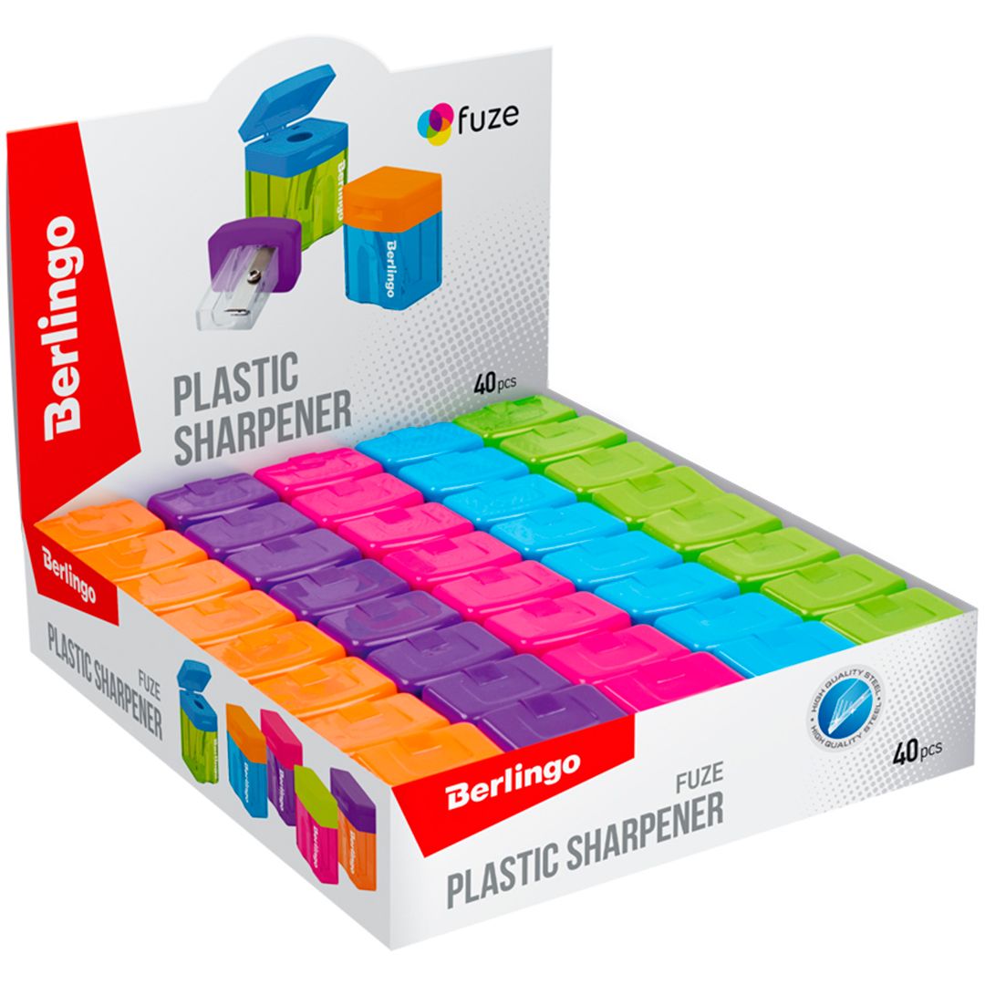 Ұштағыш Berlingo "Fuze", контейнермен, бір тесікті, ассорти, баға бір дана үшін / Ұштағыштар №4 oe.kz Ұштағыш Berlingo "Fuze", контейнермен, бір тесікті, ассорти, баға бір дана үшін / Ұштағыштар №4