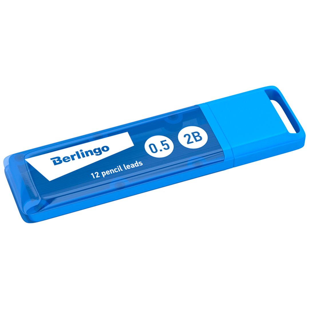 Грифели для механических карандашей Berlingo, 0,5 мм, 2B, 12 штук, корпус ассорти / Карандаши механические №2