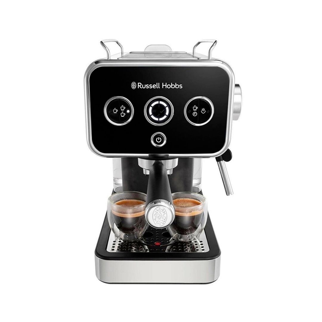Кофеварка Russell Hobbs 26450-56, рожковая, автоотключение, 1350Вт, 1,1 л, нерж.сталь, черный / Кофеварки oe.kz Кофеварка Russell Hobbs 26450-56, рожковая, автоотключение, 1350Вт, 1,1 л, нерж.сталь, черный / Кофеварки