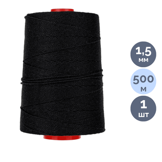 Нить для прошивки документов OfficeSpace ЛШ-460, 500 м, лавсановая, черная / Товары для прошивки документов