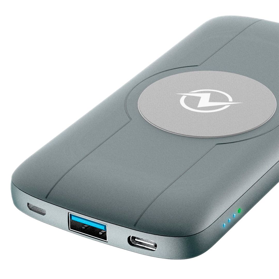 Портативное зарядное устройство Olmio QW-10, 10000 mAh, индикатор заряда, серый / Портативные зарядные устройства №3