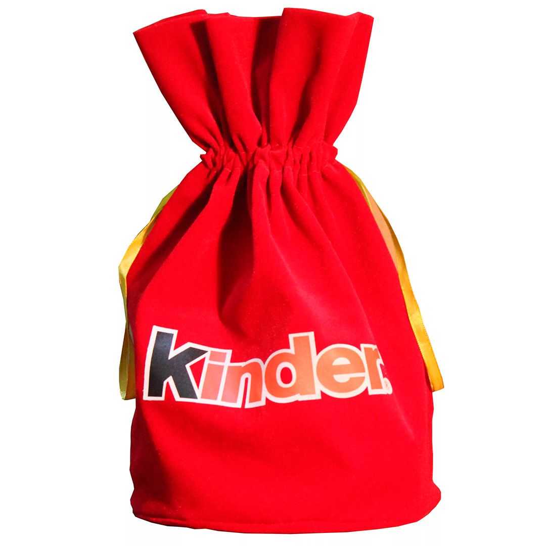 Новогодний подарок "Kinder", набор №2, бархатный мешочек