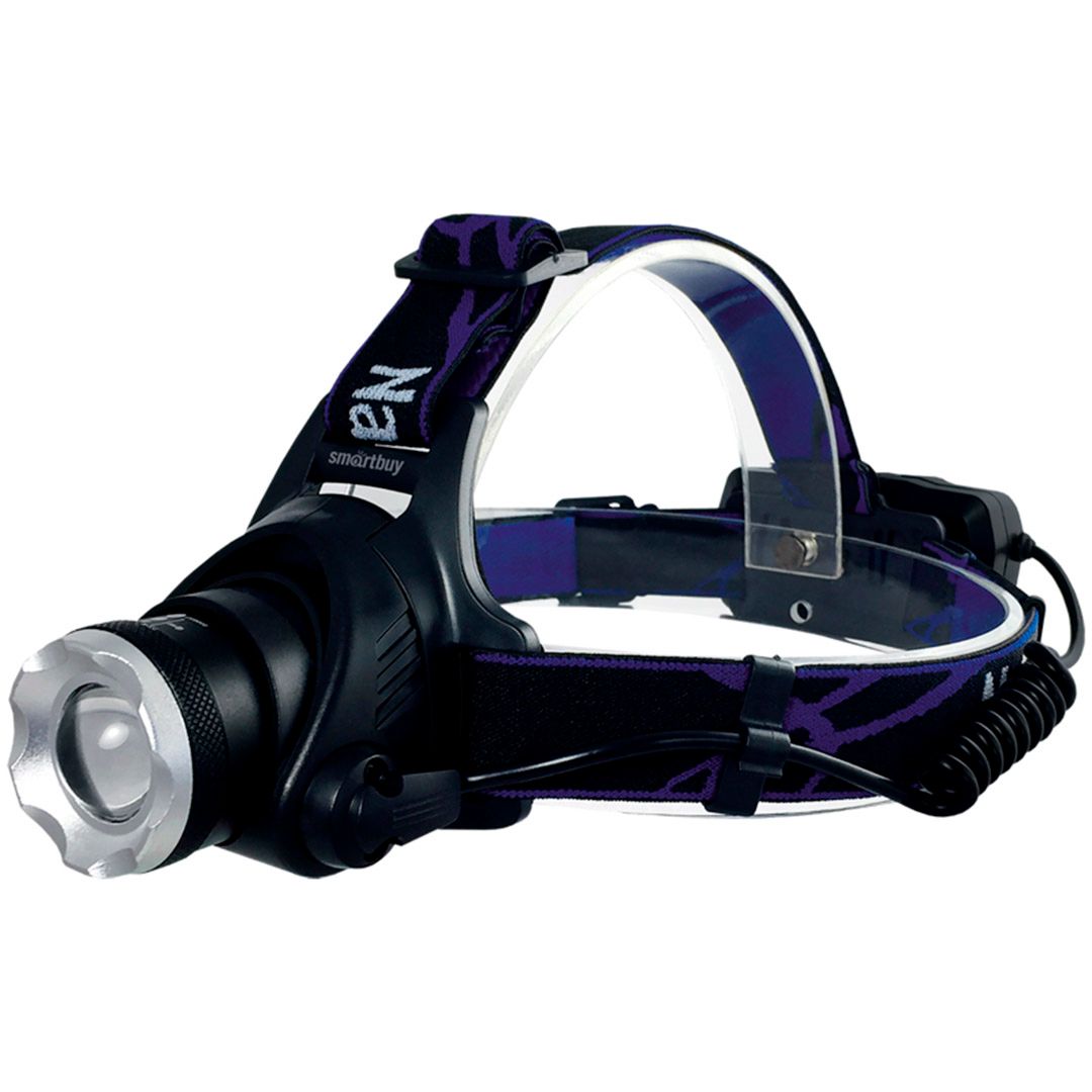 Фонарь налобный Smartbuy SBF-HL024, аккумуляторный, светодиодный, 5 LED, черный / Фонари