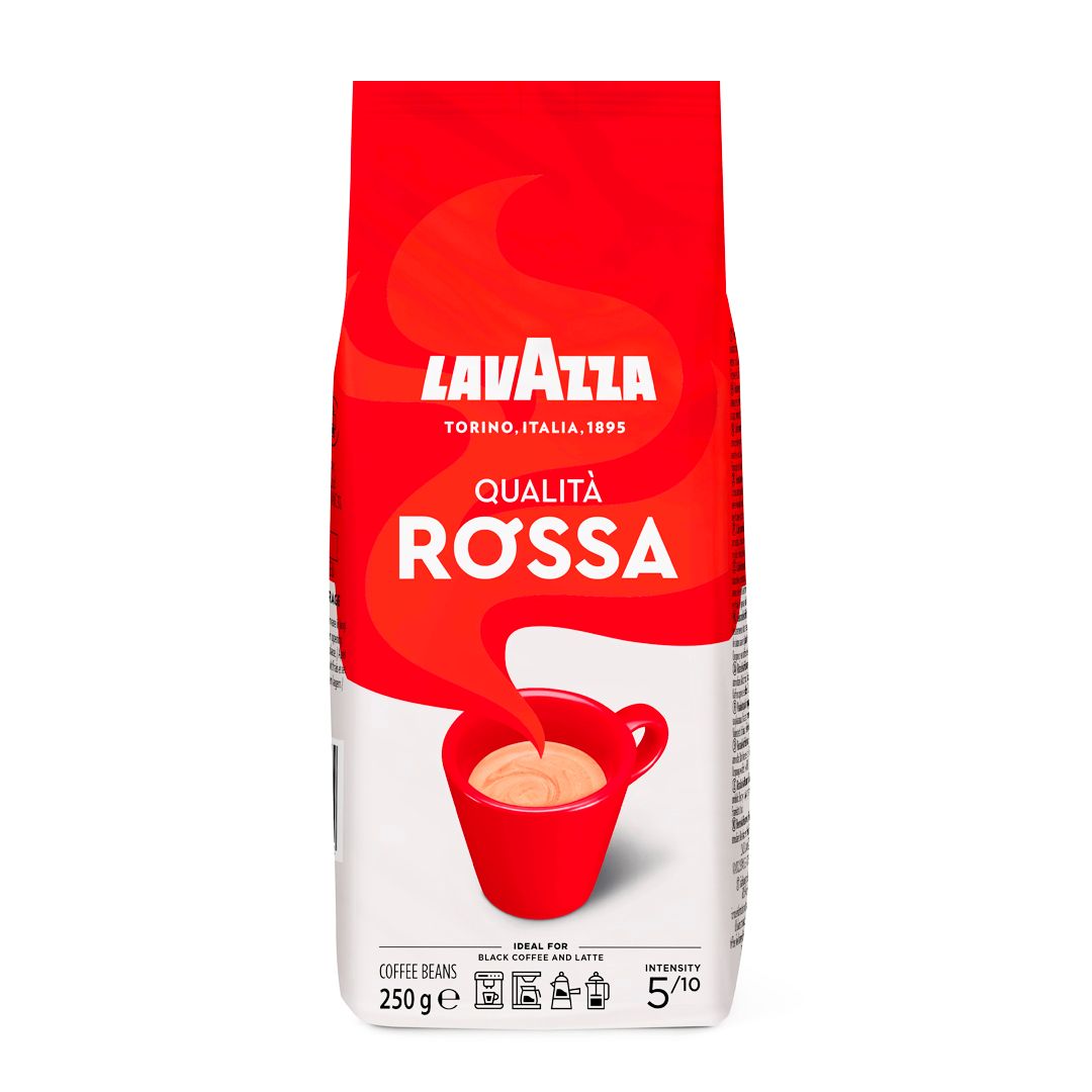 Кофе дәндері Lavazza "Qualita. Rossa", орташа қуырылған, 250 гр