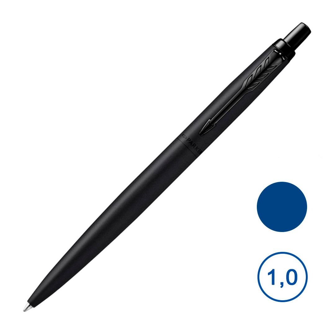 Ручка шариковая Parker "Jotter XL Monochrome 2020 Black", 1 мм, синяя / Ручки премиум-класса oe.kz Ручка шариковая Parker "Jotter XL Monochrome 2020 Black", 1 мм, синяя / Ручки премиум-класса
