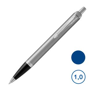 Шарлы қалам Parker "IM Essential Stainless Steel  CT", 1 мм, көк сиялы / Премиум класты қаламдар