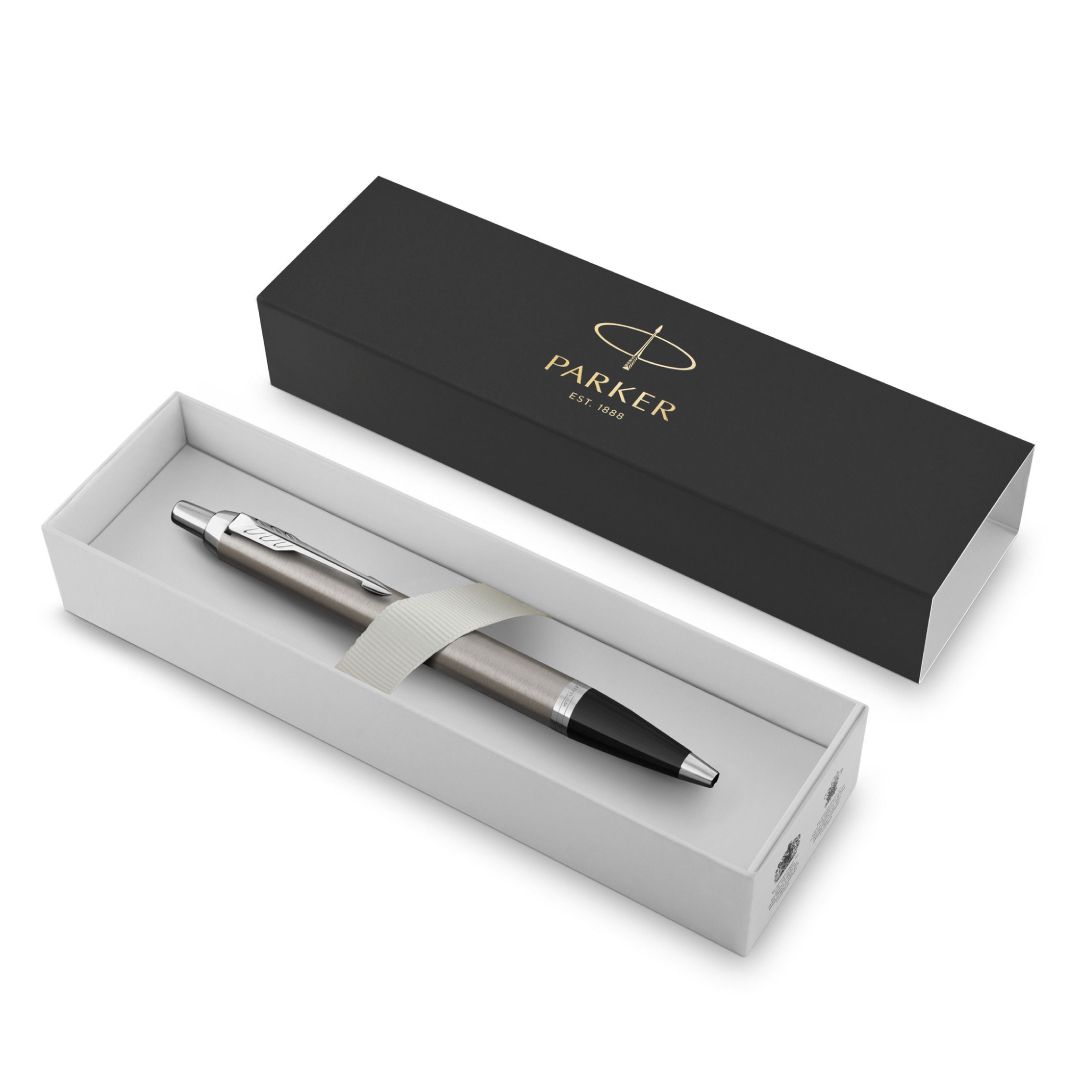 Ручка шариковая Parker "IM Essential Stainless Steel CT", 1 мм, синяя / Ручки премиум-класса №2