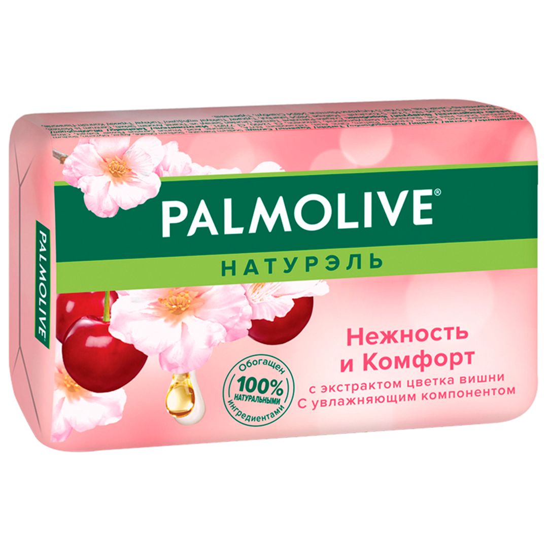 Мыло туалетное Palmolive "Нежность и комфорт. Вишня", 90 гр / Мыло кусковое