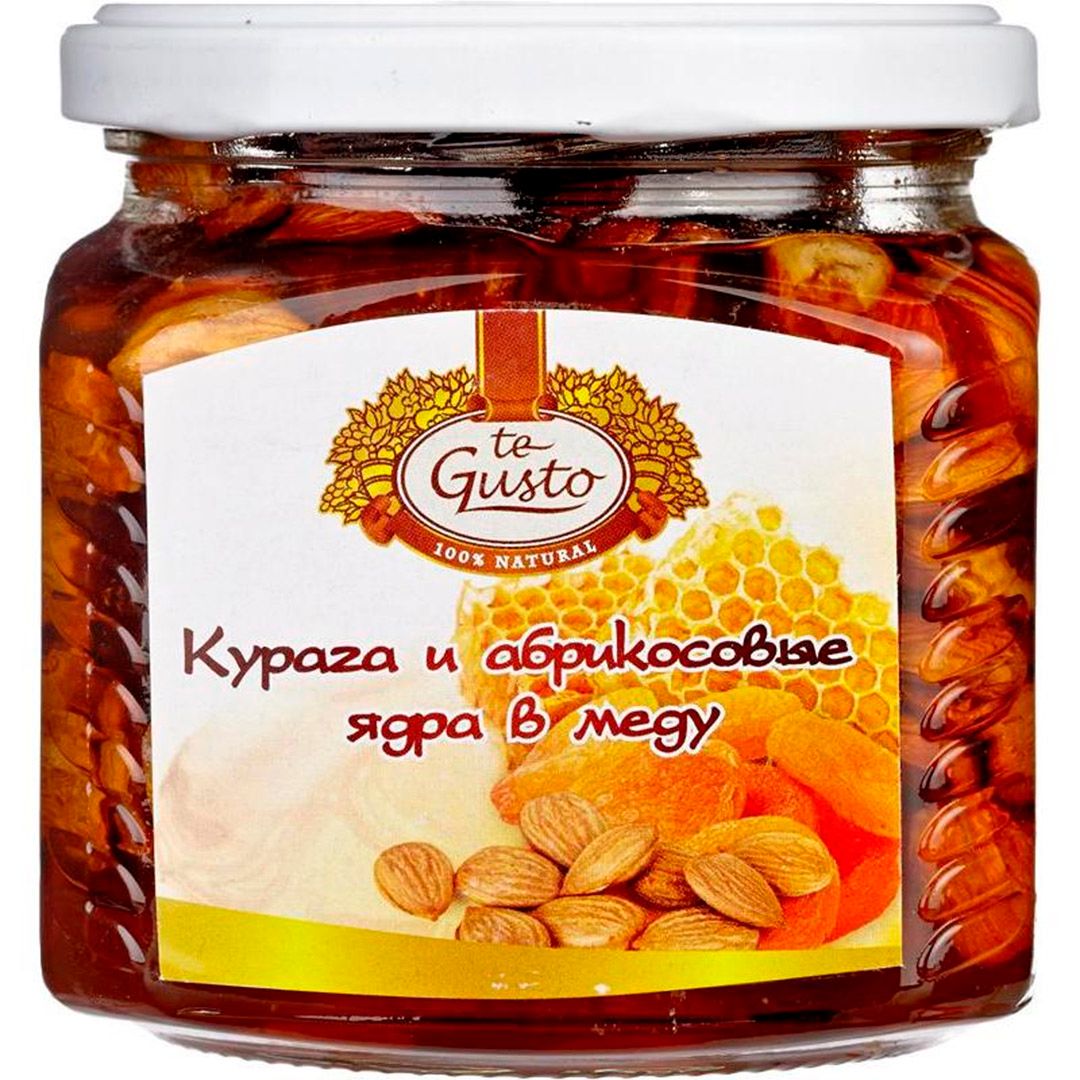 Мед te Gusto с курагой и ядрами абрикосовых косточек, 300 гр / Мед, варенье, сиропы oe.kz Мед te Gusto с курагой и ядрами абрикосовых косточек, 300 гр / Мед, варенье, сиропы