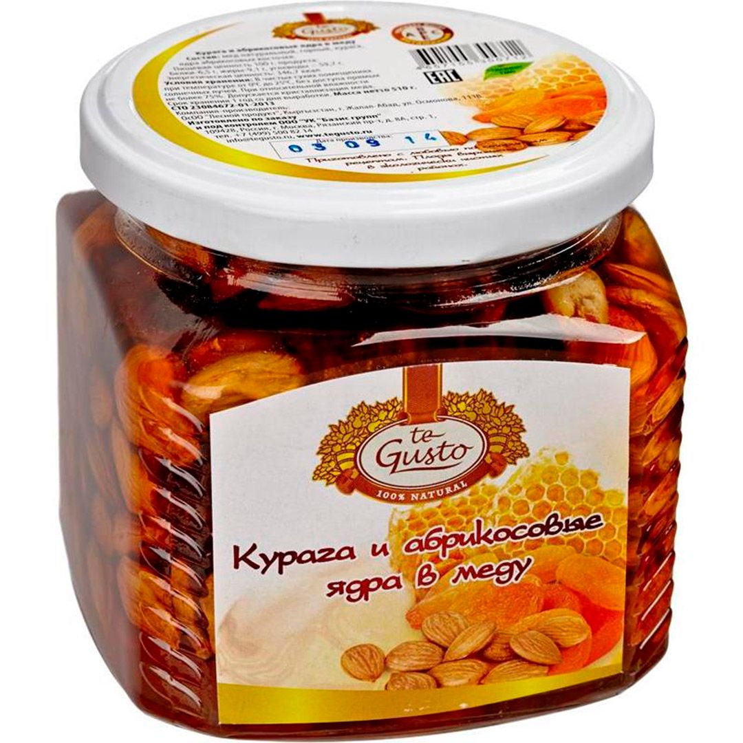 Мед te Gusto с курагой и ядрами абрикосовых косточек, 300 гр / Мед, варенье, сиропы №2 oe.kz Мед te Gusto с курагой и ядрами абрикосовых косточек, 300 гр / Мед, варенье, сиропы №2