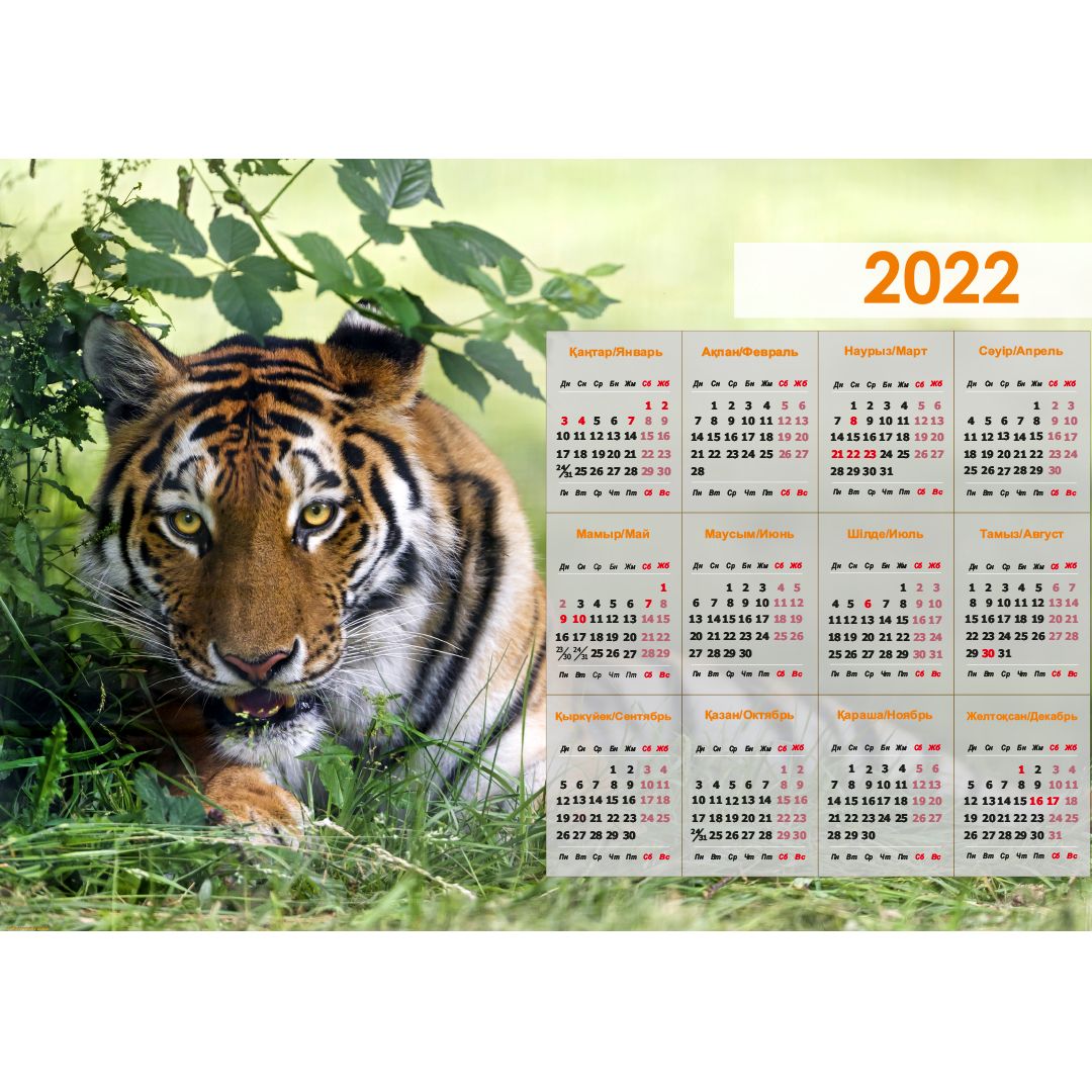 Календарь настенный листовой на 2022 г. "Символ года", 450*320 мм / Календари