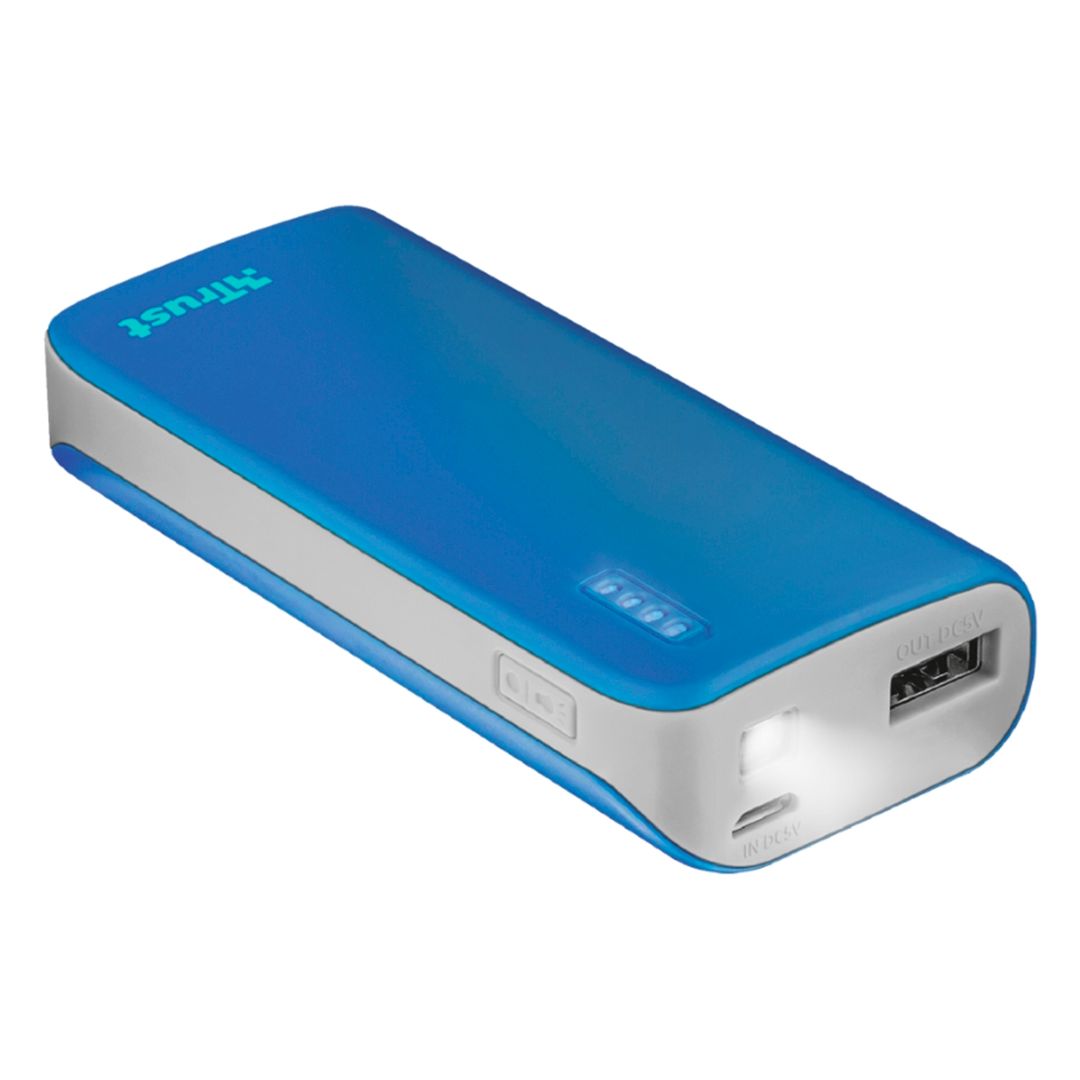 Портативное зарядное устройство Trust UR PRIMO, 4400 mAh, индикатор заряда, синий / Портативные зарядные устройства №2