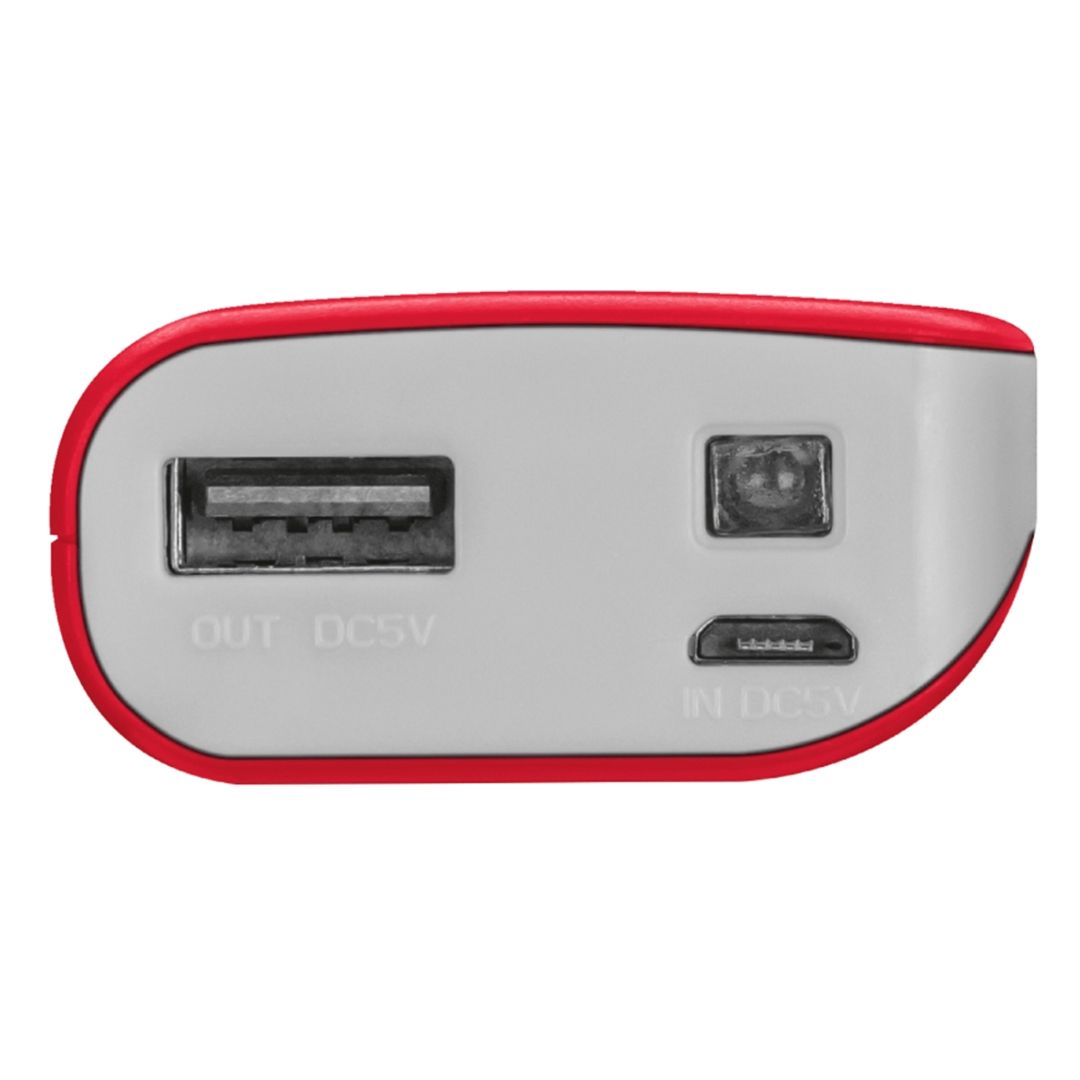 Портативное зарядное устройство Trust UR PRIMO, 4400 mAh, индикатор заряда, красный / Портативные зарядные устройства №3