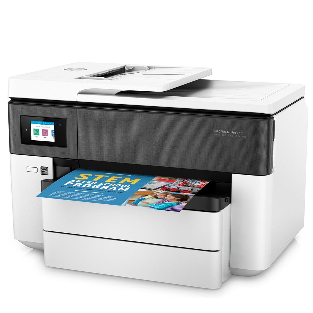 МФУ струйное цветное HP OfficeJet Pro 7730, А3, 4800x1200, 34 стр/мин, USB/LAN/WiFI, без кабеля USB / Струйные №3 oe.kz МФУ струйное цветное HP OfficeJet Pro 7730, А3, 4800x1200, 34 стр/мин, USB/LAN/WiFI, без кабеля USB / Струйные №3