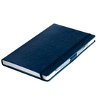 Записная книжка Baer New, А5, 128 л, на резинке, с ручкой, в линейку, синий