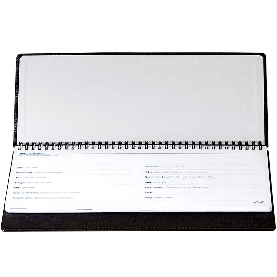 Планер настольный датир. на 2022 г., "Memory planer" на спирали, 155*325 мм, 60 л, черный / Планинги №2