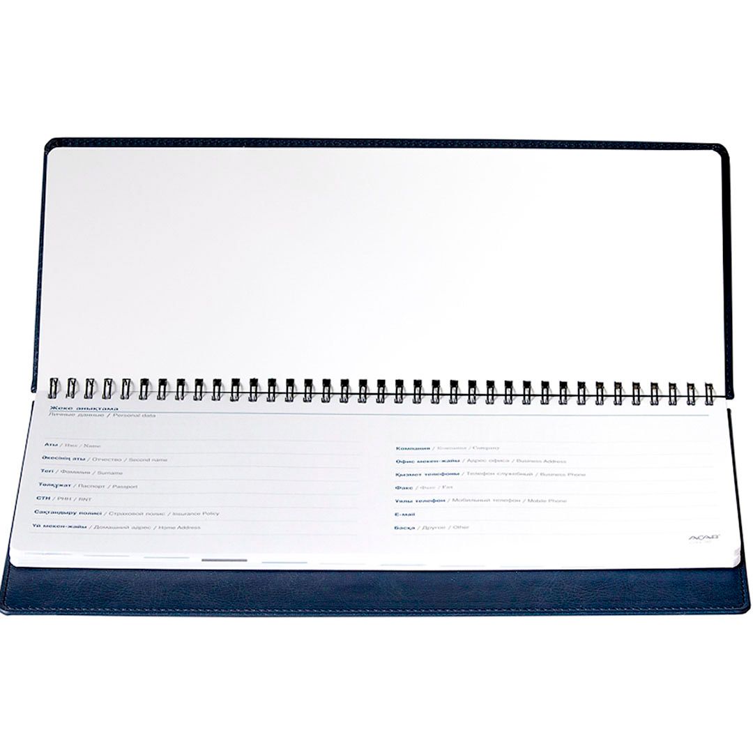 Планер настольный датир. на 2022 г., "Memory planer" на спирали, 155*325 мм, 60 л, синий / Планинги №2