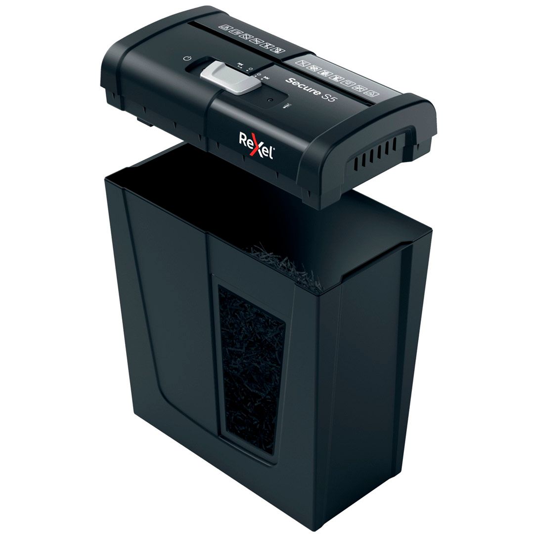 Уничтожитель документов SHRp P-2 Rexel Secure S5, ("2" уровень секретности), 10 литра, 5 листов / Уничтожители документов №5