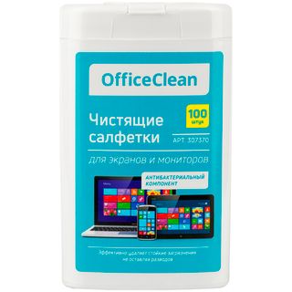 Влажные портативные чистящие салфетки OfficeClean для экранов и мониторов, 100 шт. / Кеңсе техникасына арналған тазалау құралдары oe.kz Влажные портативные чистящие салфетки OfficeClean для экранов и мониторов, 100 шт. / Кеңсе техникасына арналған тазалау құралдары