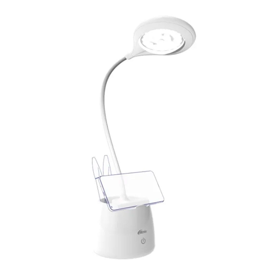 Светильник настольный Ritmix LED-530, на подставке, LED, белый / Светильники настольные №2