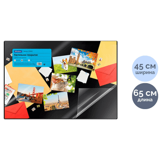 Үстел төсеніші OfficeSpace, 45*65 см, мөлдір клапан, қара / Үстел кілемшелері