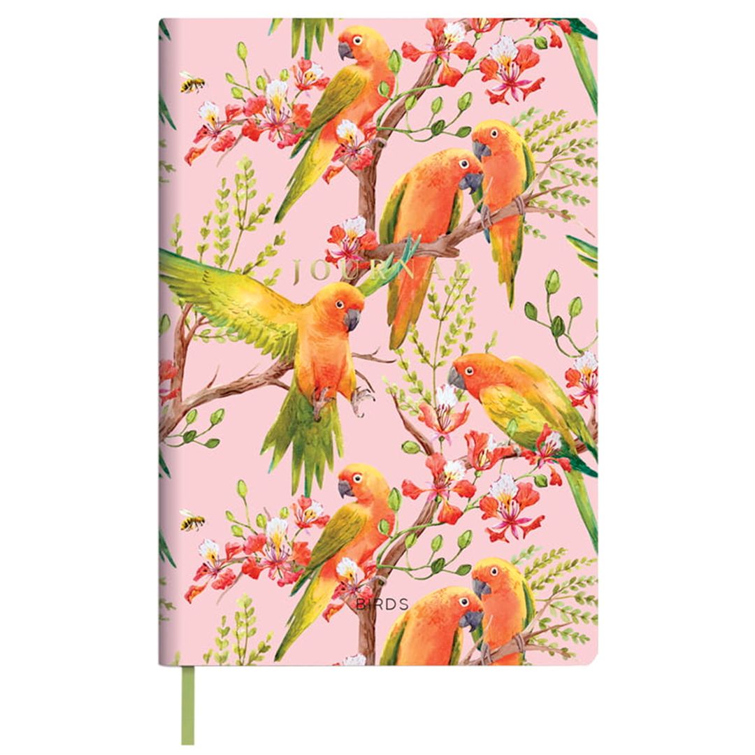 Записная книжка Greenwich Line "Vision. Birds", А5, 80 листов. кожзам, цветной срез