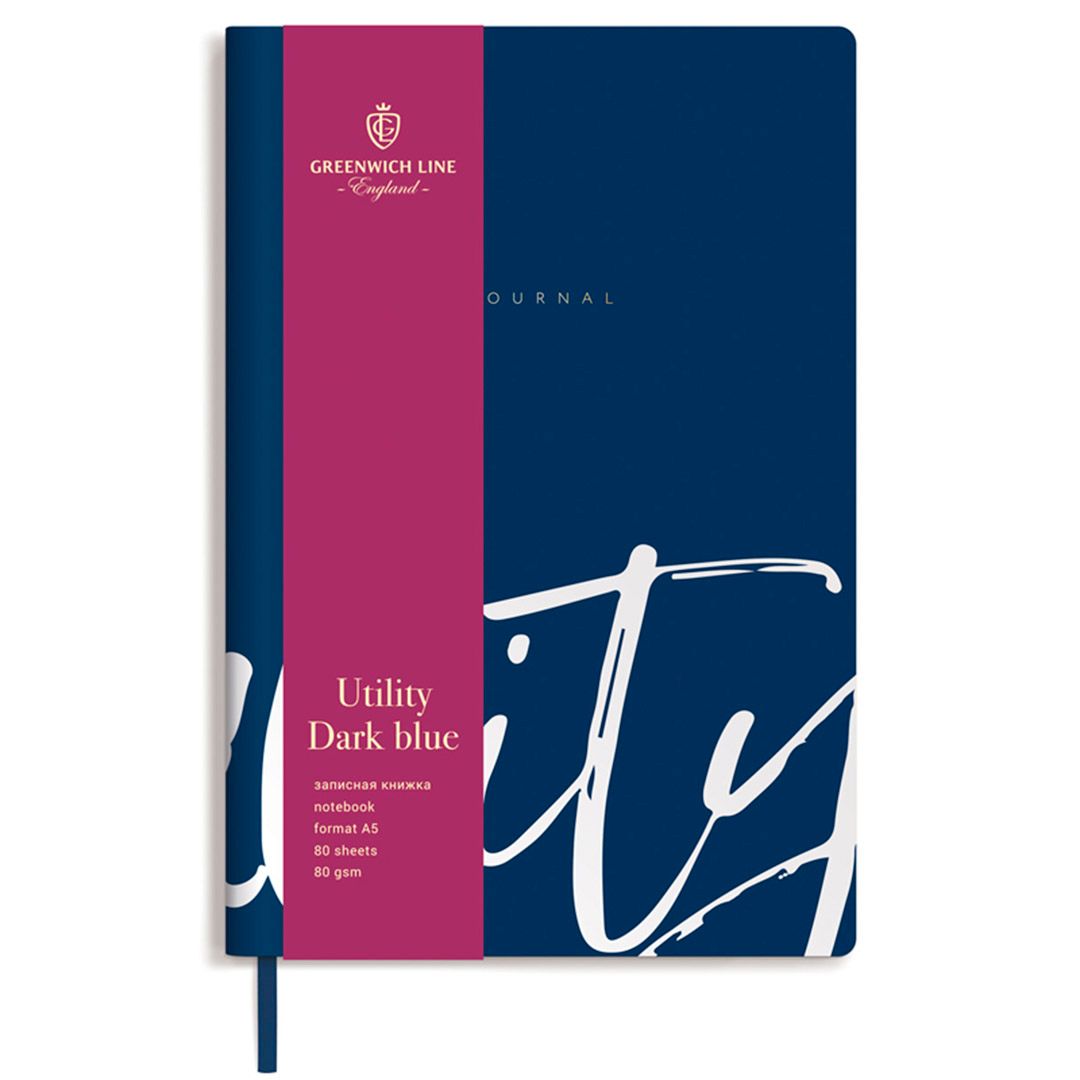 Записная книжка Greenwich Line "Utility. Dark blue", А5, 80 листов. кожзам, цветной срез / Записные книжки №3