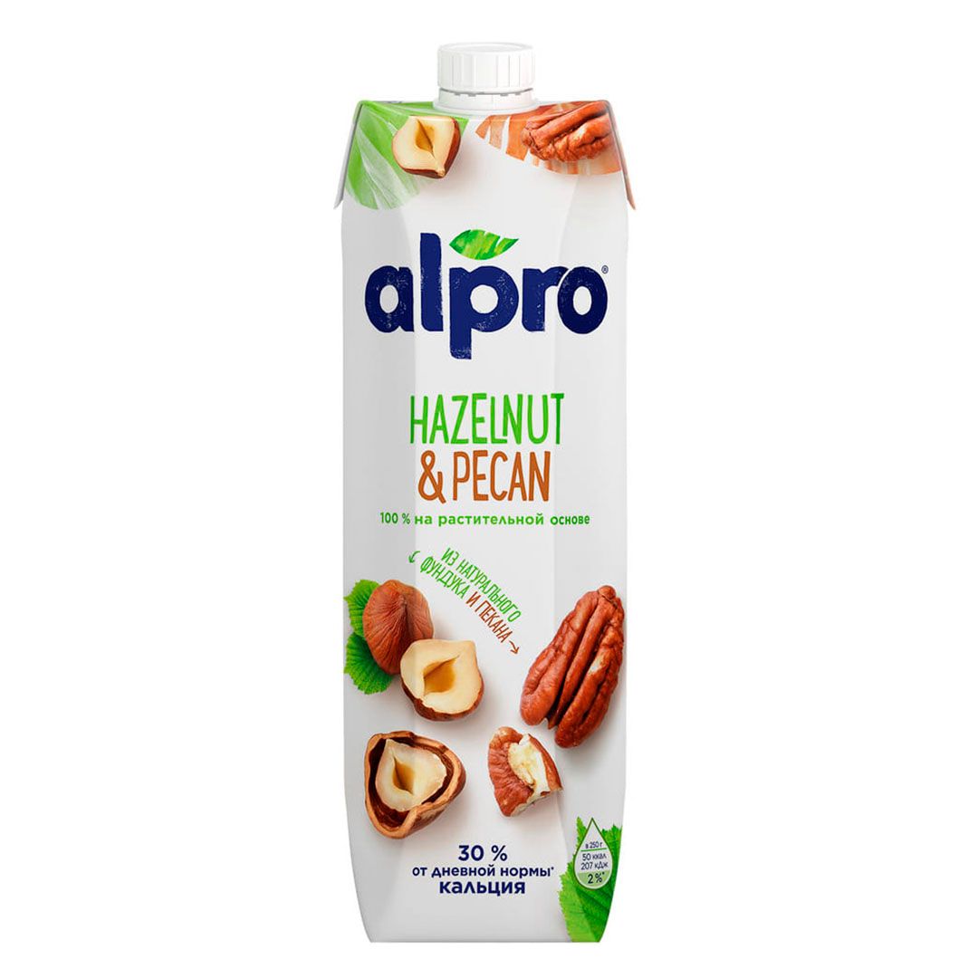 Молоко ореховое Alpro, фундук-пекан, 1 литр / Молоко и сливки