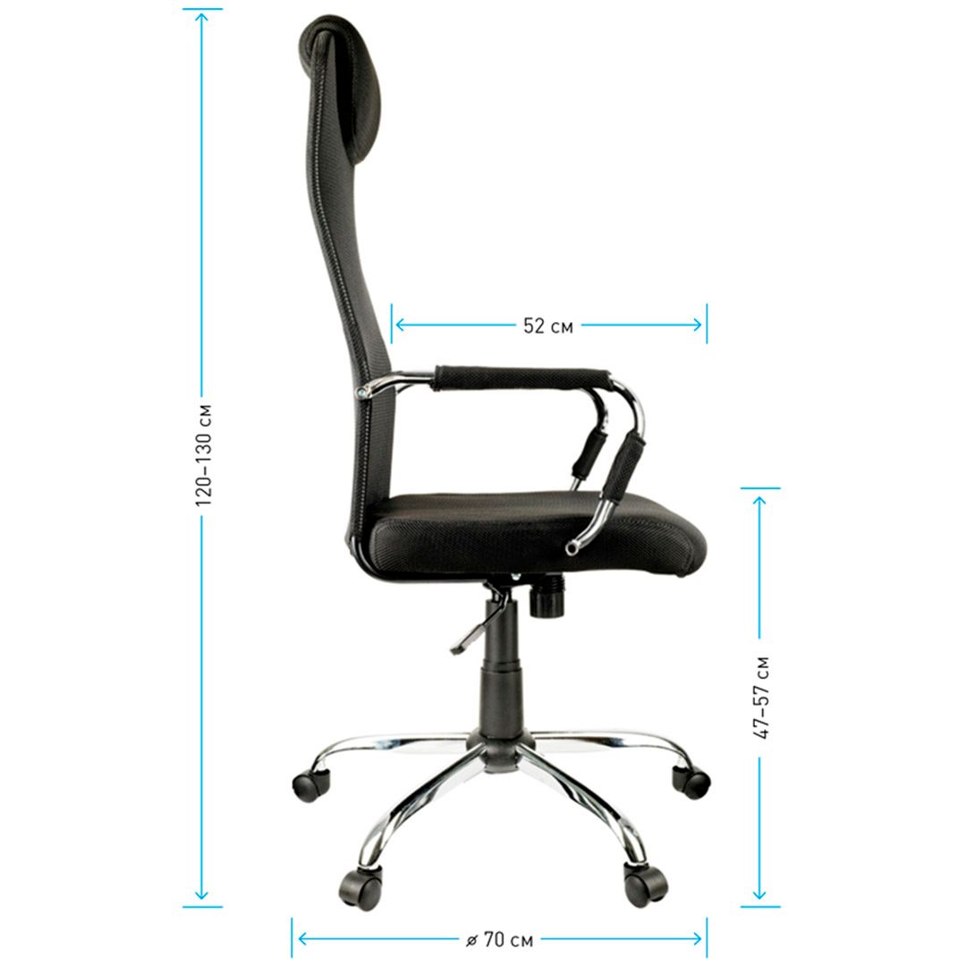 Басқарушы креслосы Helmi HL-E25 "Intelligent", мата, торлы, қара / Басқарушыларға арналған креслолар №8