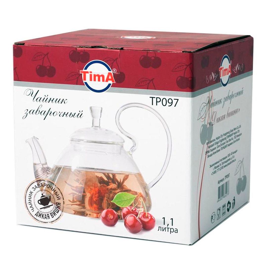 Чайник заварочный Tima "Дикая вишня", 1,1 л / Посуда столовая №3 oe.kz Чайник заварочный Tima "Дикая вишня", 1,1 л / Посуда столовая №3