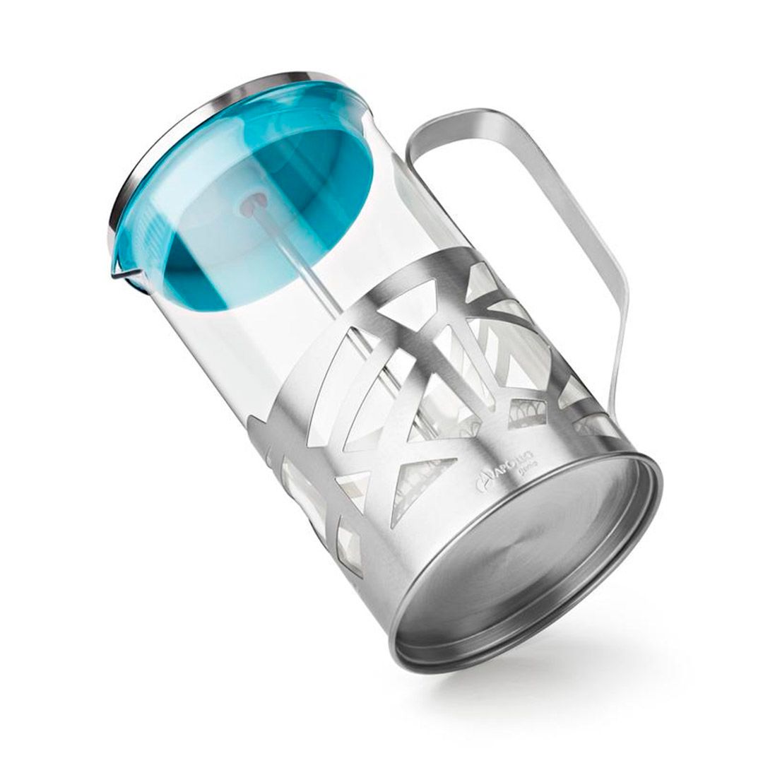 Френч-пресс Apollo "Genio Manhattan", 600 мл, из нержавеющей стали, стеклянная колба / Посуда столовая №2