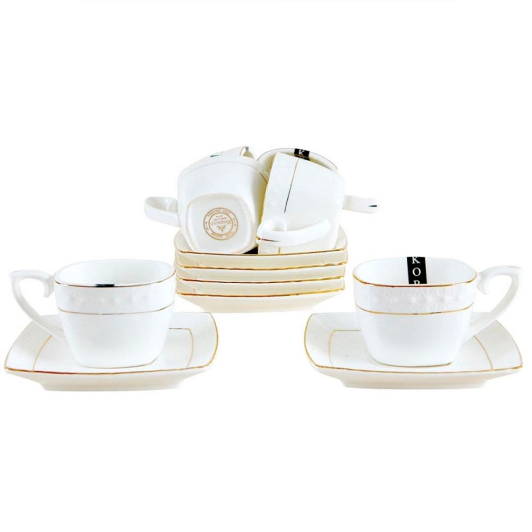 Сервиз кофейный Korall "Снежная королева", 12 предметов, 6 персон / Посуда столовая