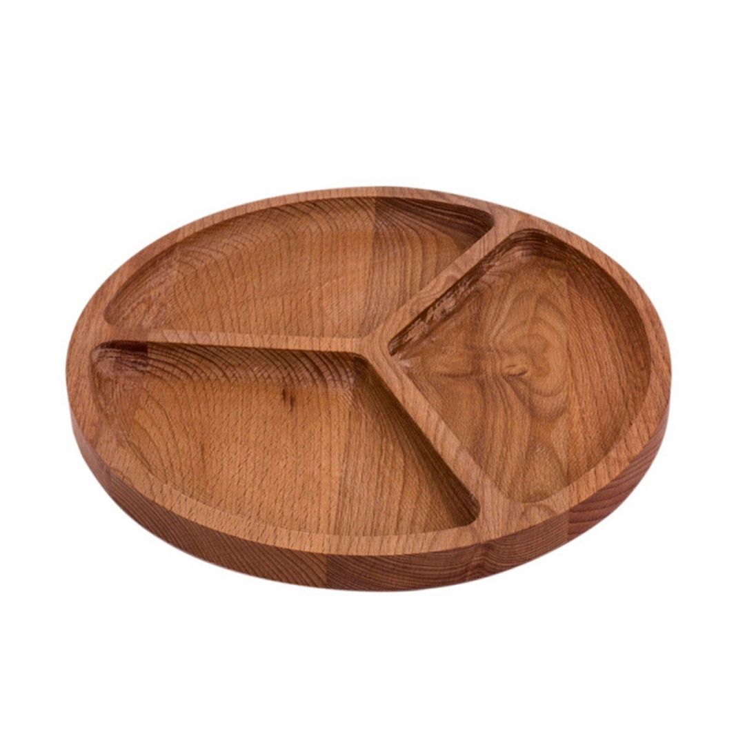 Менажница Giaretti "Natura", 25 см, круглая, деревянная / Посуда столовая №2