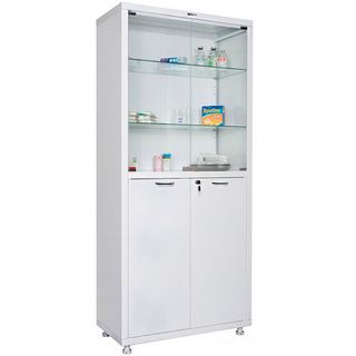 Шкаф медицинский Промет МД 2 1780/SG, 1750/1850*800*400 мм / Медицинская мебель