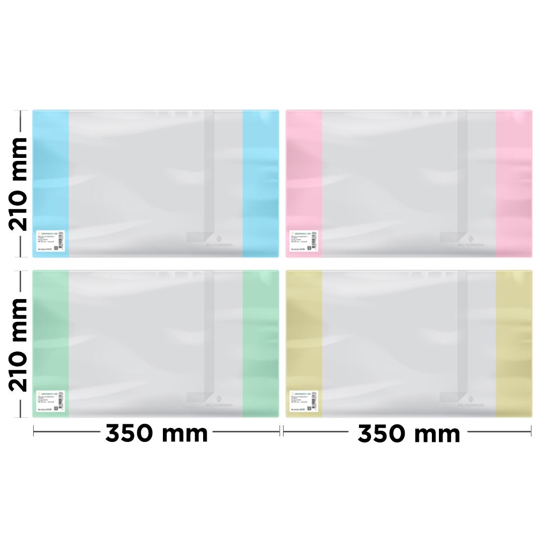 Обложка для дневников и тетрадей Greenwich Line, размер 210*350 мм, 110 мкм, цветные клапаны, 50 шт. / Обложки для тетрадей/ учебников / альбомов