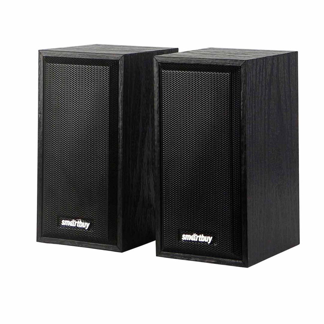 Колонки Smartbuy One, 6 Вт, деревянный корпус, USB, черные / Компьютерные колонки