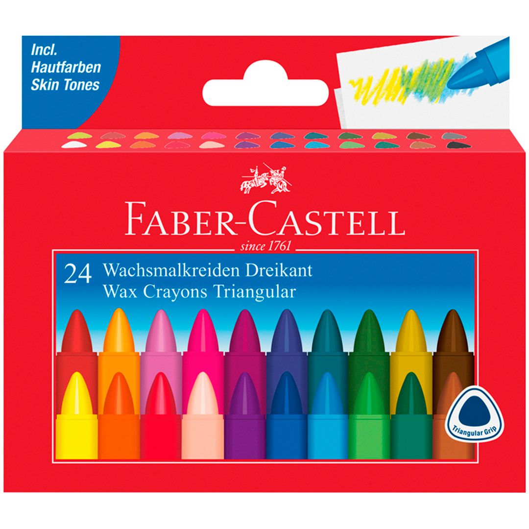 Мелки восковые Faber-Castell, 24 цвета