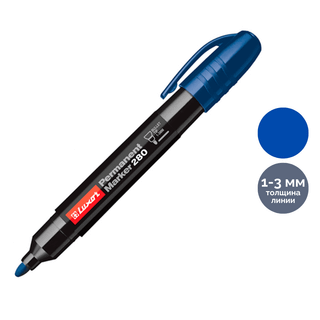 Перманентті маркер Luxor "Permanent Marker 280", ұшы оқ тәріздес, 1-3 мм, көк, баға бір дана үшін / Перманентті өшірілмейтін маркерлер