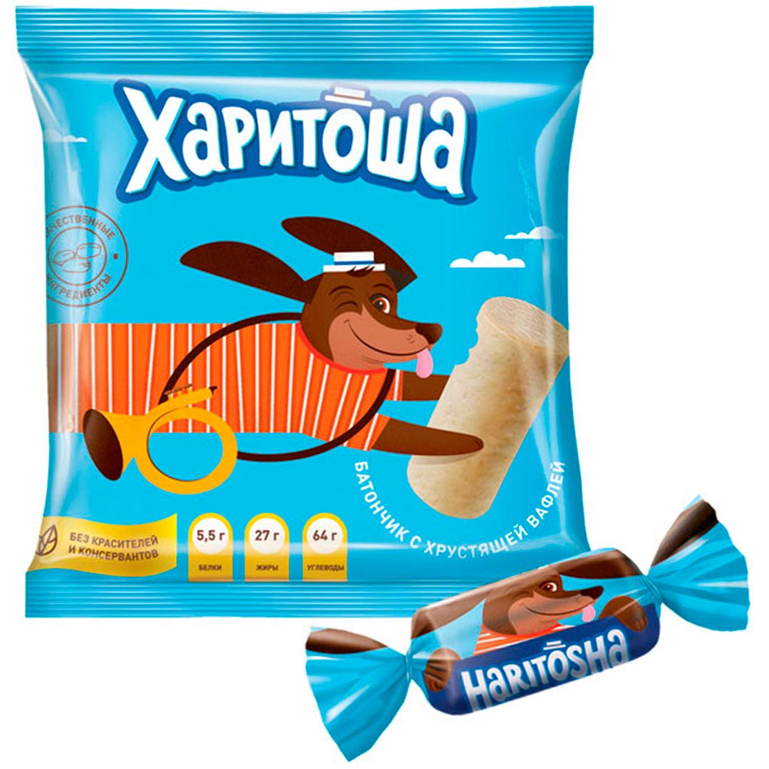 Батончик "Харитоша" с хрустящей вафлей, 500 гр / Конфеты